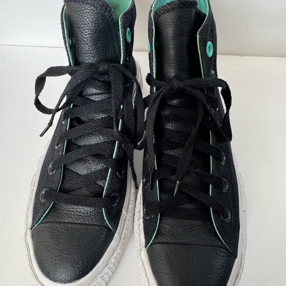 Women’s Converse Black and Teal High-Top Sneakers Size 6.5 Casual, Streetwear - Picture 4 of 11